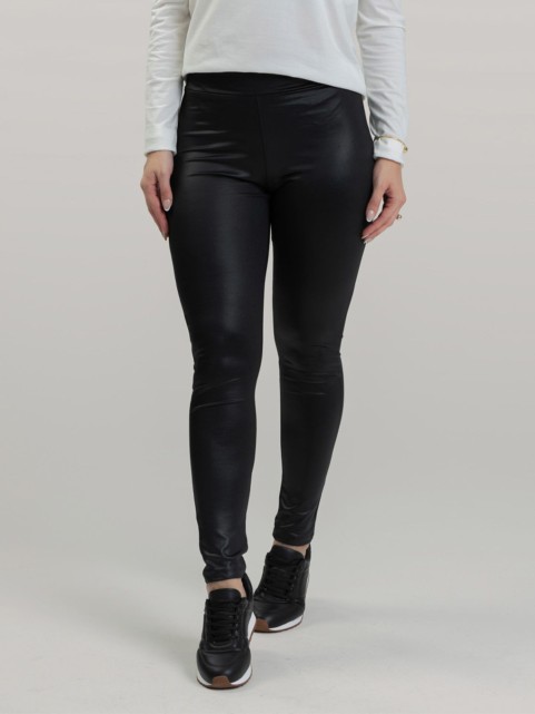 Calça Legging Cirrê Cós Alto Betina Preto