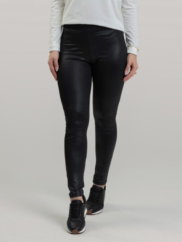 Calça Legging Cirrê Cós Alto Betina Preto