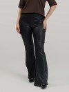 Calça Flare Cirrê Cós Alto Diana Preto