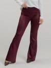 Calça Flare Cirrê Cós Alto Diana Vinho