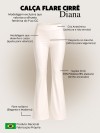 Calça Flare Cirrê Cós Alto Diana Vinho