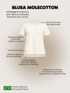 Blusa Alongada em Molecotton Premium com Abertura Lateral Bege Claro