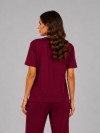 Blusa Alongada em Molecotton Premium com Abertura Lateral Vinho