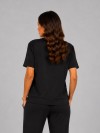 Blusa Alongada em Molecotton Premium com Abertura Lateral Preto