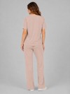 Conjunto em Molecotton de Viscose Premium com Calça Flare e Blusa Alongada Maitê Cappuccino