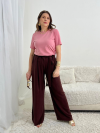 Camiseta Feminina de Algodão Lisa Manga Alongada Ana Rosa Blush