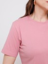 Camiseta Feminina de Algodão Lisa Manga Alongada Ana Rosa Blush