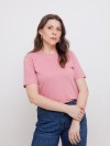 Camiseta Feminina de Algodão Lisa Manga Alongada Ana Rosa Blush