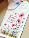 Camiseta Feminina de Algodão Premium Edição Especial Outubro Rosa + Lenço