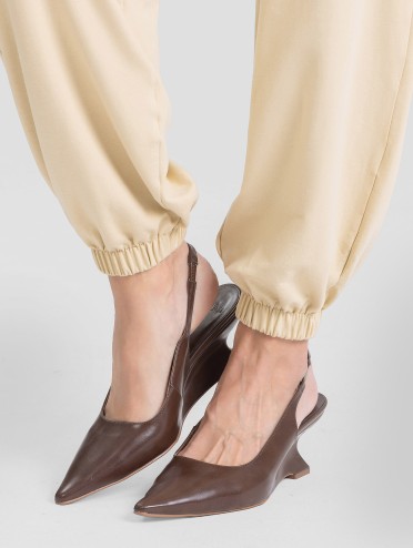 Calça Aladim em Molecotton de Viscose Premium Bege Amanda