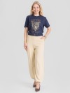 Calça Aladim em Molecotton de Viscose Premium Bege Amanda
