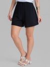 Shorts Molecotton de Viscose Premium Evasê Preto Suelen