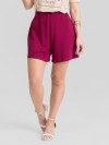 Shorts Molecotton de Viscose Premium Evasê Vinho Suelen