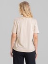 Camiseta Feminina Algodão Premium Estampada Outono Bege