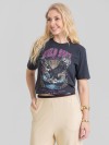 Camiseta Feminina Algodão Premium Estampada Wild Soul Grafite