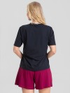 Camiseta Feminina Algodão Premium Estampada Rock Preto