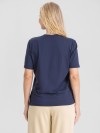 Camiseta Feminina Algodão Premium Estampada Animal Print Marinho