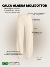 Calça Aladim em Molecotton de Viscose Premium Bege Amanda