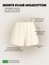 Shorts Molecotton de Viscose Premium Evasê Preto Suelen