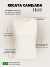 Blusa Regata Canelada 100% Algodão Helô Marrom Café