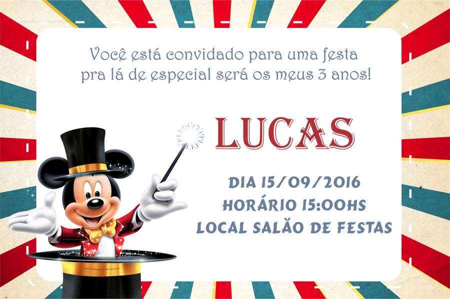 convite de aniversario mickey modelo 5 personalize convites convite aniversario
