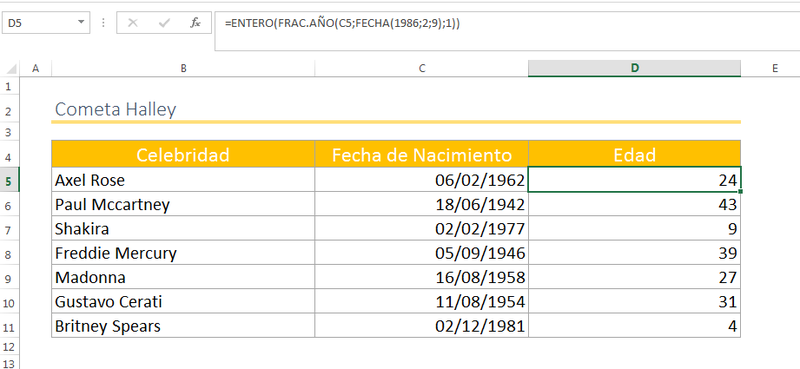 Formula Excel Para Calcular Antiguedad Laboral En Ingles Printable 
