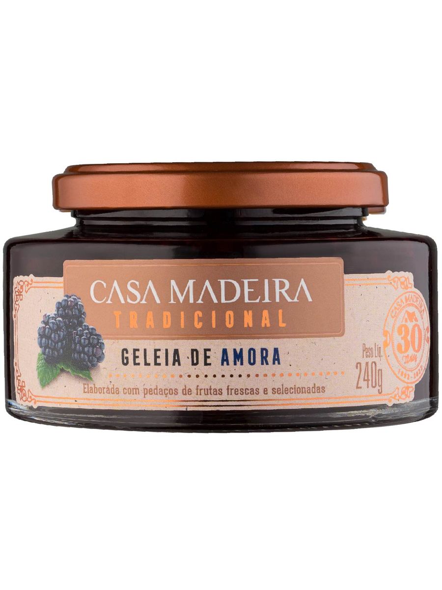 GELEIA GOURMET CASA MADEIRA DE AMORA C/ PEDACOS 240G