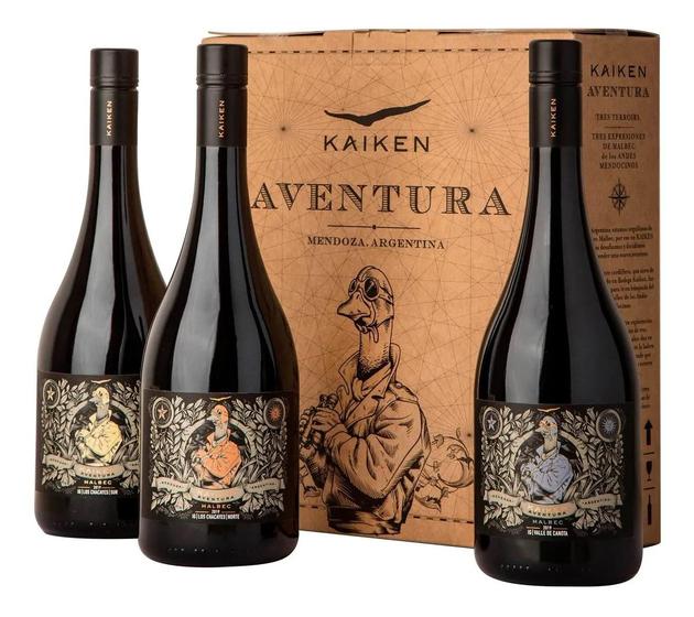 KIT KAIKEN AVENTURA MALBEC TINTO 3 TERROIRS 750 ML X 3 UN