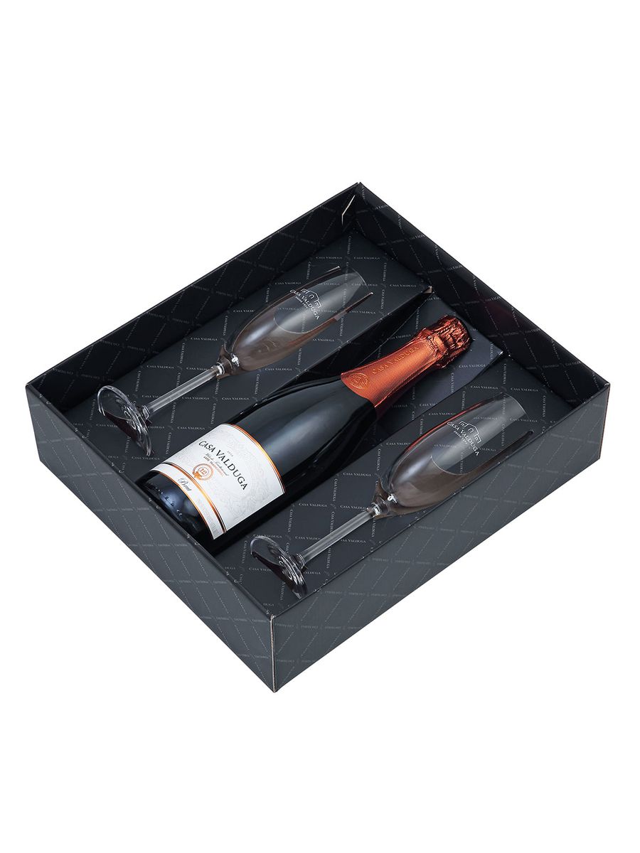KIT ESPUMANTE ARTE TRADICIONAL BRUT 750ML + 2 TAÇAS