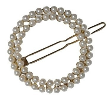 Kit 2x Presilha Grampo Para Cabelo Perola Cor:perola