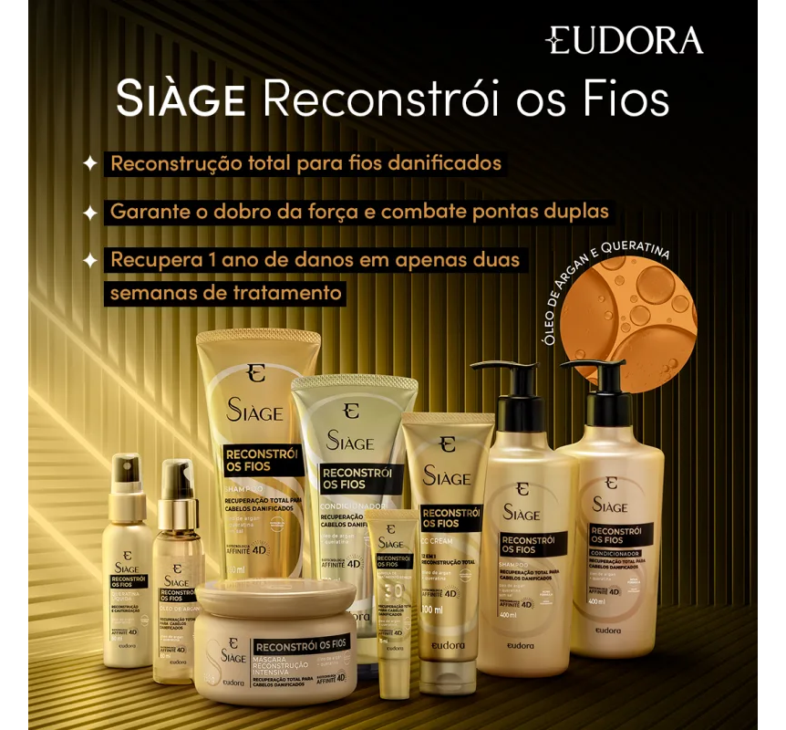Eudora Condicionador Siàge Reconstrói Os Fios 200ml