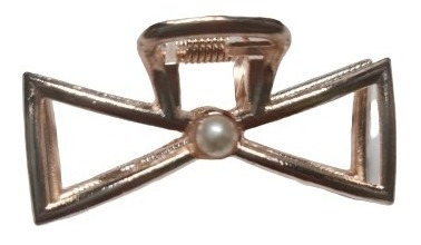 Kit 2x Prendedor Piranha Metal Mickey E Laço Cor:Rosé