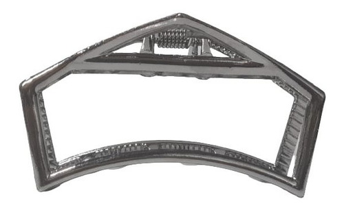 Prendedor De Cabelo Piranha Presilha Pentagono Moda Cor:Grafitte