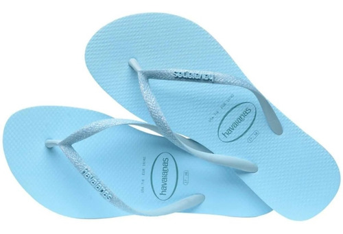 Chinelo Havaianas Slim Glitter Brilho Neon Tira Fina Origina Tamanho:33-34 BR;Cor:Verde
