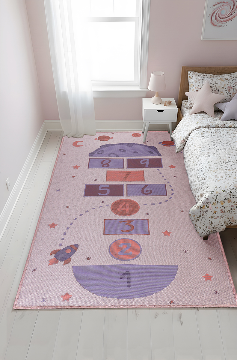 Tapete Quarto Infantil 1,00x1,50 Antider Domani Amarelinha