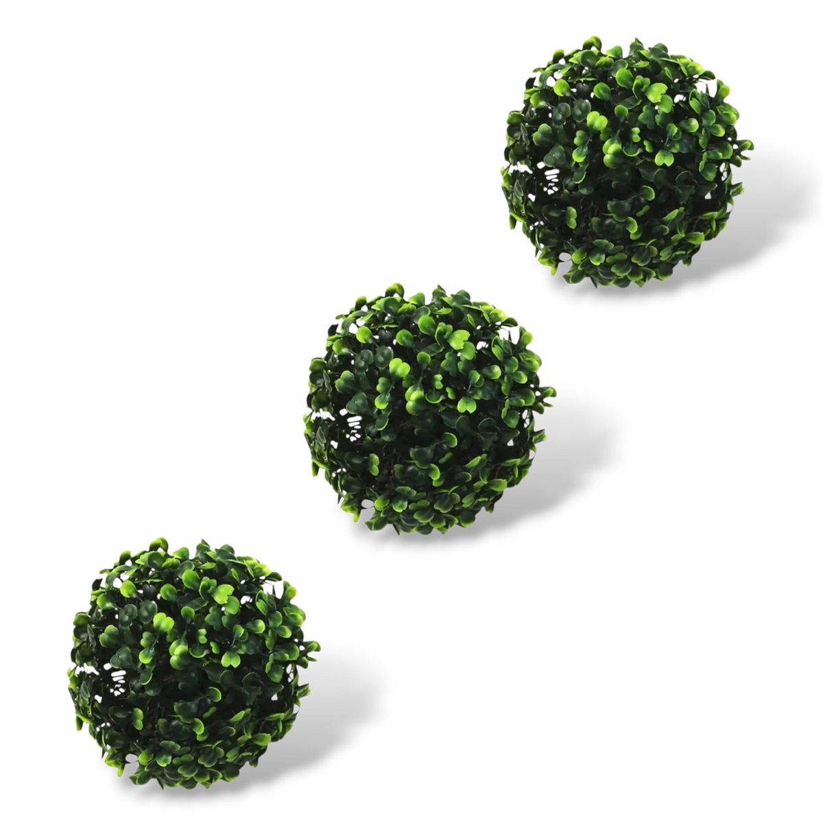 Kit 3 Buchinho Topiaria Bola Grama Artificial Decorativa 12cm
