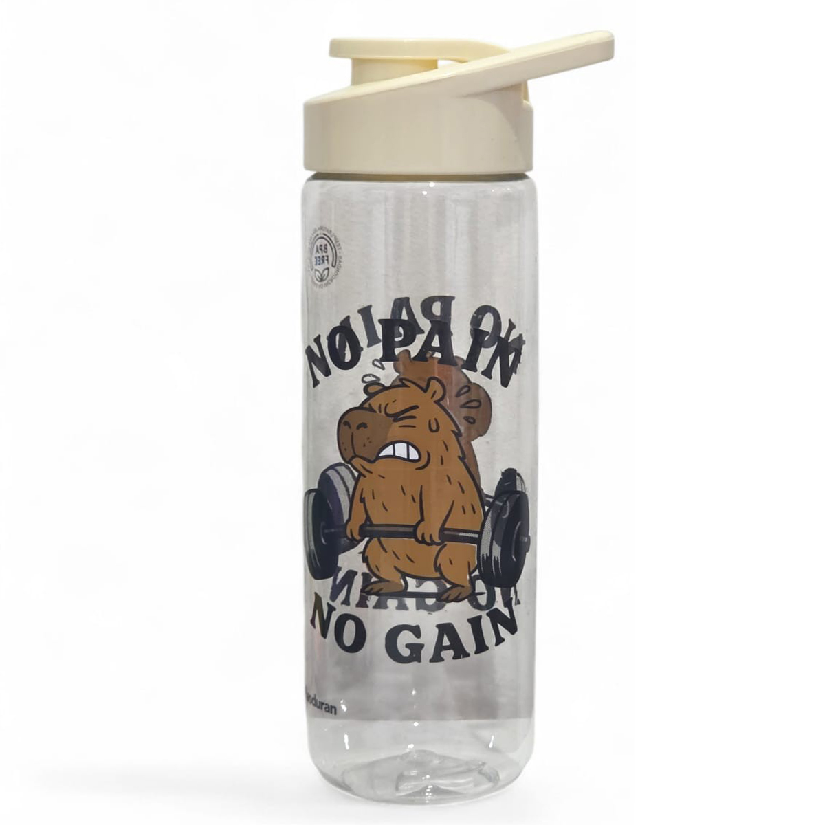 Garrafa Água Squeeze Capivara Treino No Pain 700ml Academia