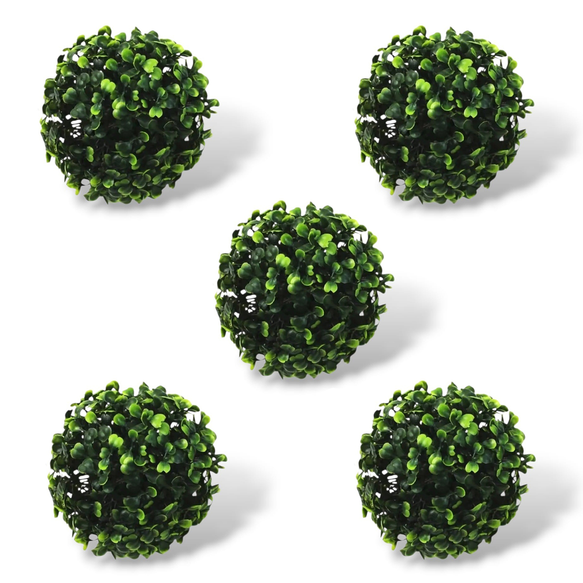 Kit 5 Buchinho Topiaria Bola Grama Artificial Decorativa 12cm