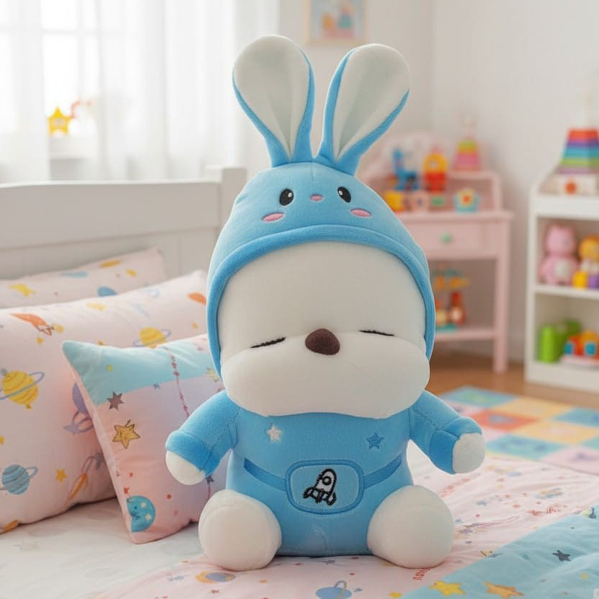 Ursinho de Pelúcia Urso Vestido de Coelhinho Antialergico