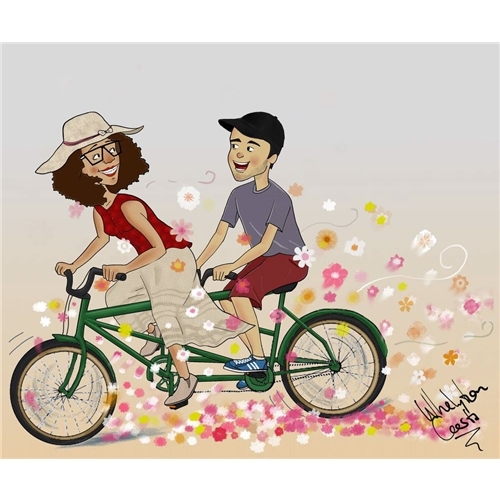 Exemplo de Ilustraçao ou Caricatura do designer Whelyton Costa para Ilustração para calendário