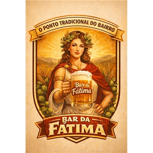 Exemplo de Logo do designer ACTOMAZINE para Bar da Fatima