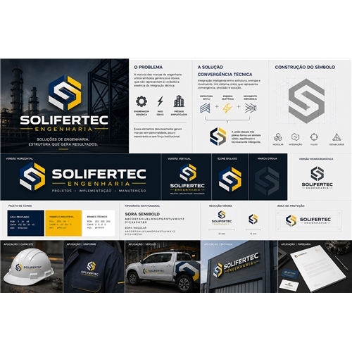 Exemplo de Logo do designer ACTOMAZINE para SOLIFERTEC_ENGENHARIA