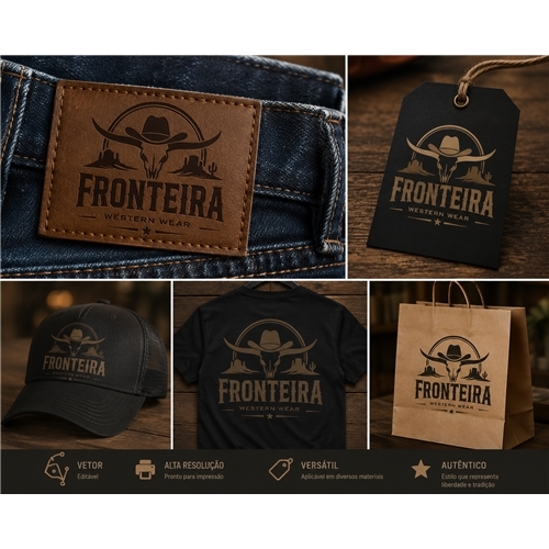 Exemplo de Logo do designer Aramis_182 para FRONTEIRA- MARCA DE VISTUARIO COUNTRY