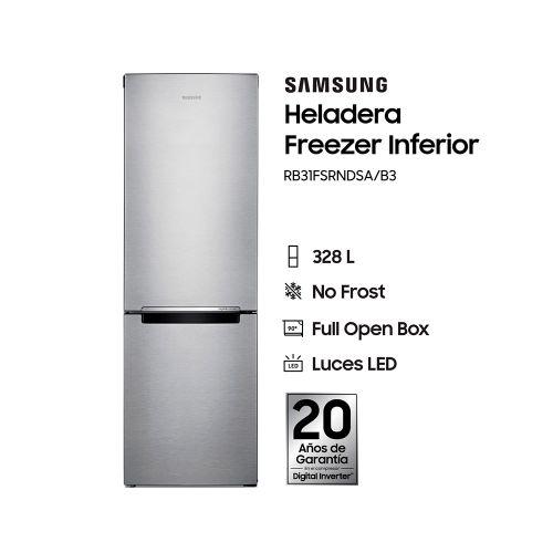 Heladera Freezer Inferior No Frost Con Digital Inverter,328l Plateado