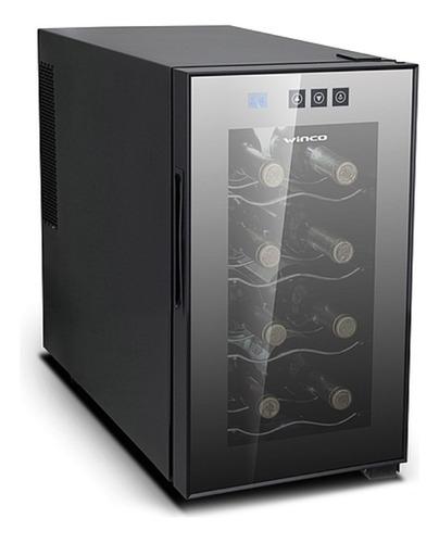 Cava Electrica Winco 23l 8 Botellas Led Temp Ajustable Negro