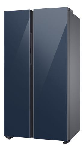 Heladera Samsung Side By Side Bespoke Auto Open Navy 590 L Clean Navy