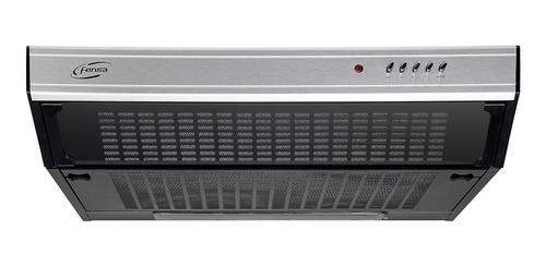 Campana Fensa FXU6160 Negro con Frente de Acero Inoxidable