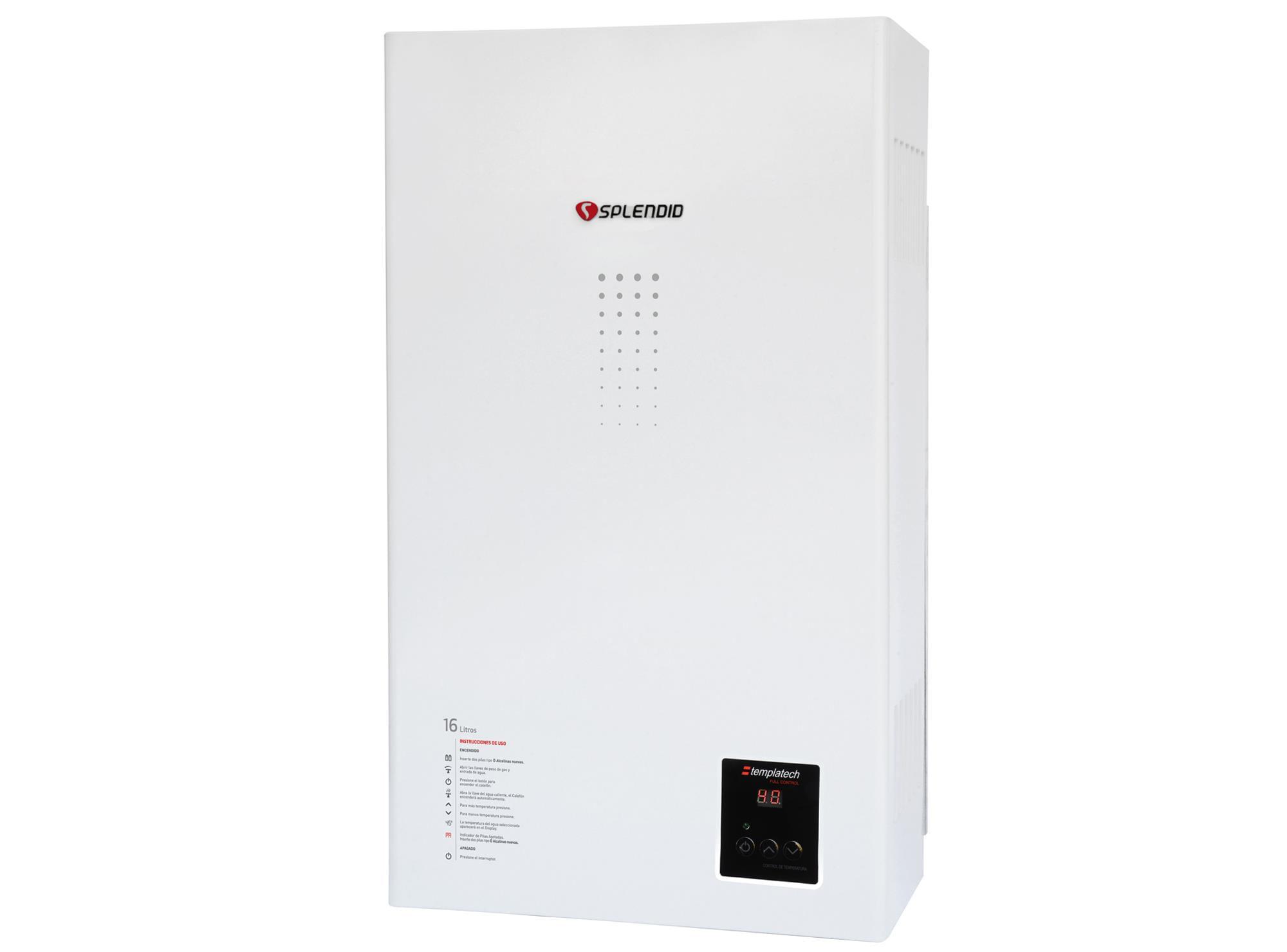 Calefont gas licuado 16 litros ionizado ST 16-1.-SPLENDID