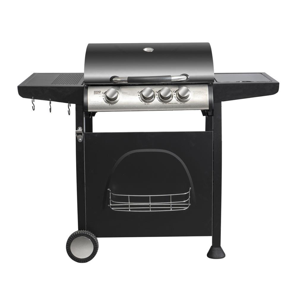 PARRILLA A GAS BBQ GRILL GIORGIA 3 QUEMADORES + QUEMADOR LATERAL