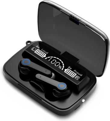 AUDIFONOS INALAMBRICOS M19 CON POWERBANK Y LINTERNA Negro